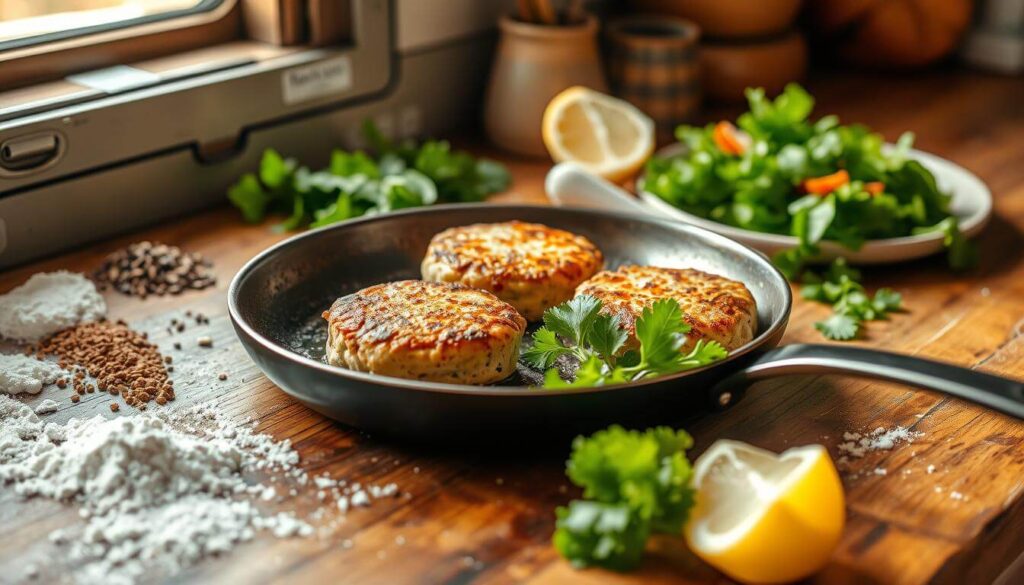 Easy Salmon patties with flour