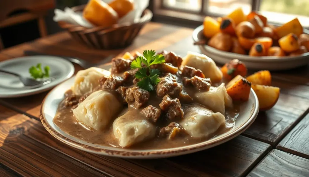 chipped beef flour dumplings and potatoes recipe