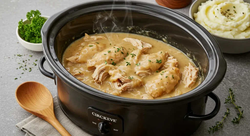 crockpot chicken and gravy