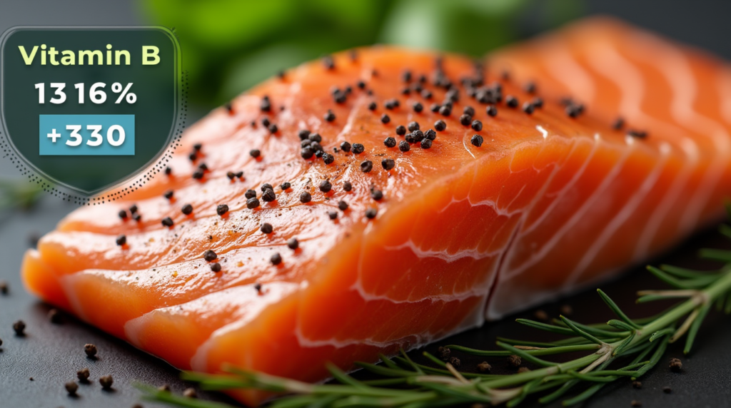 salmon vitamin b content