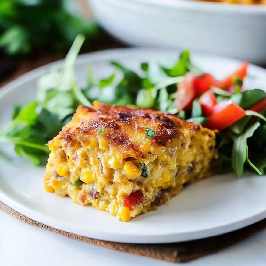 Mexican Vegetarian Cheese Jiffy Cornbread Casserole